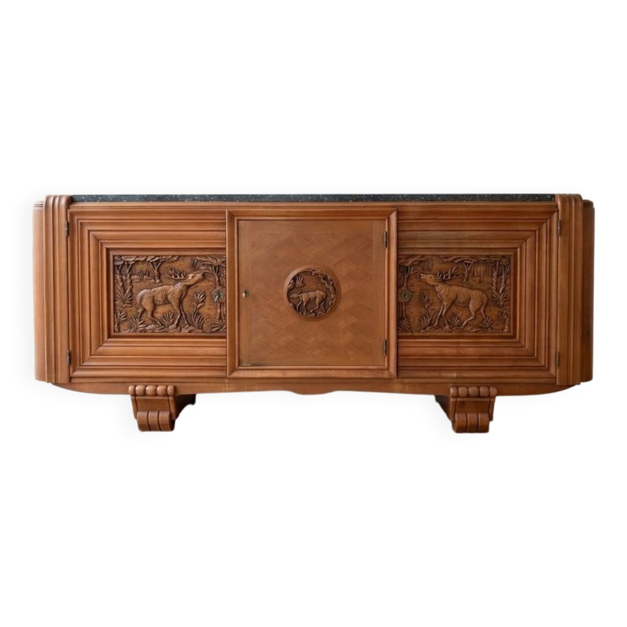 Art Deco sideboard in solid wood