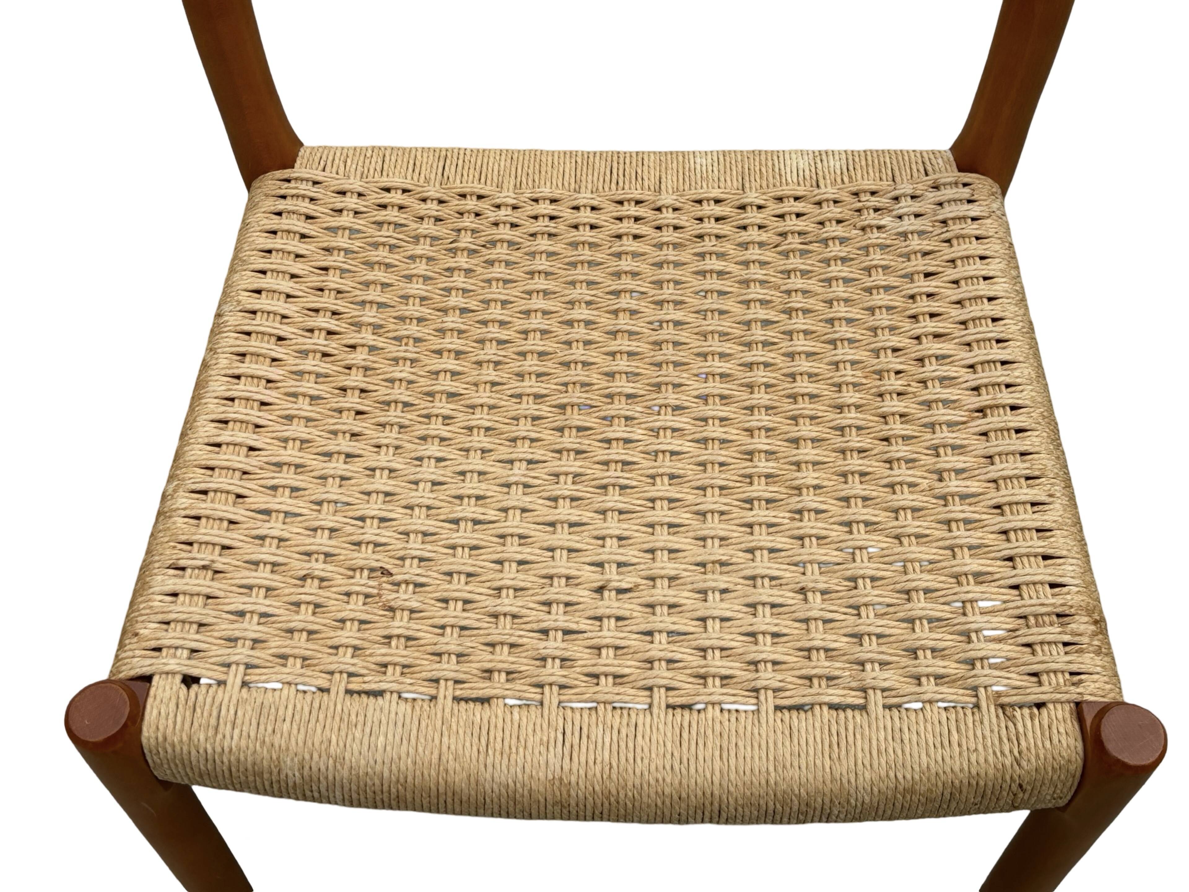 Set of 4 JL Moller model 75 chair by Niels Otto Moller Danish Design