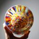 Vase ancien en verre jaspé polychrome type Clichy-Legras, Art déco