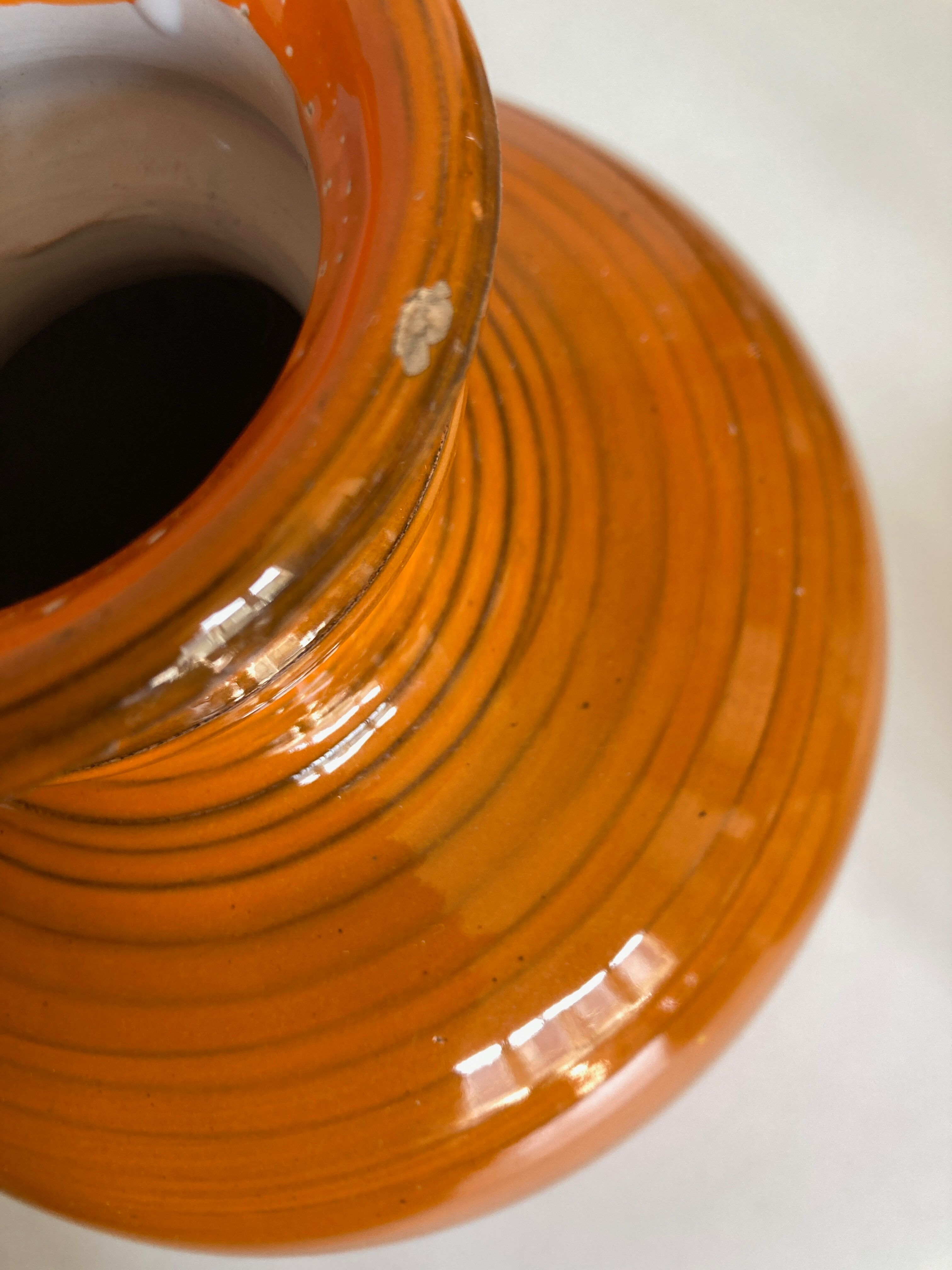 Vase XXXL Italian design 1960 in glazed earth