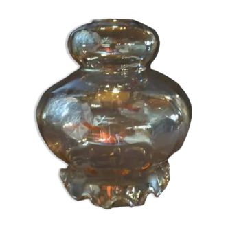Amber glass lampshade