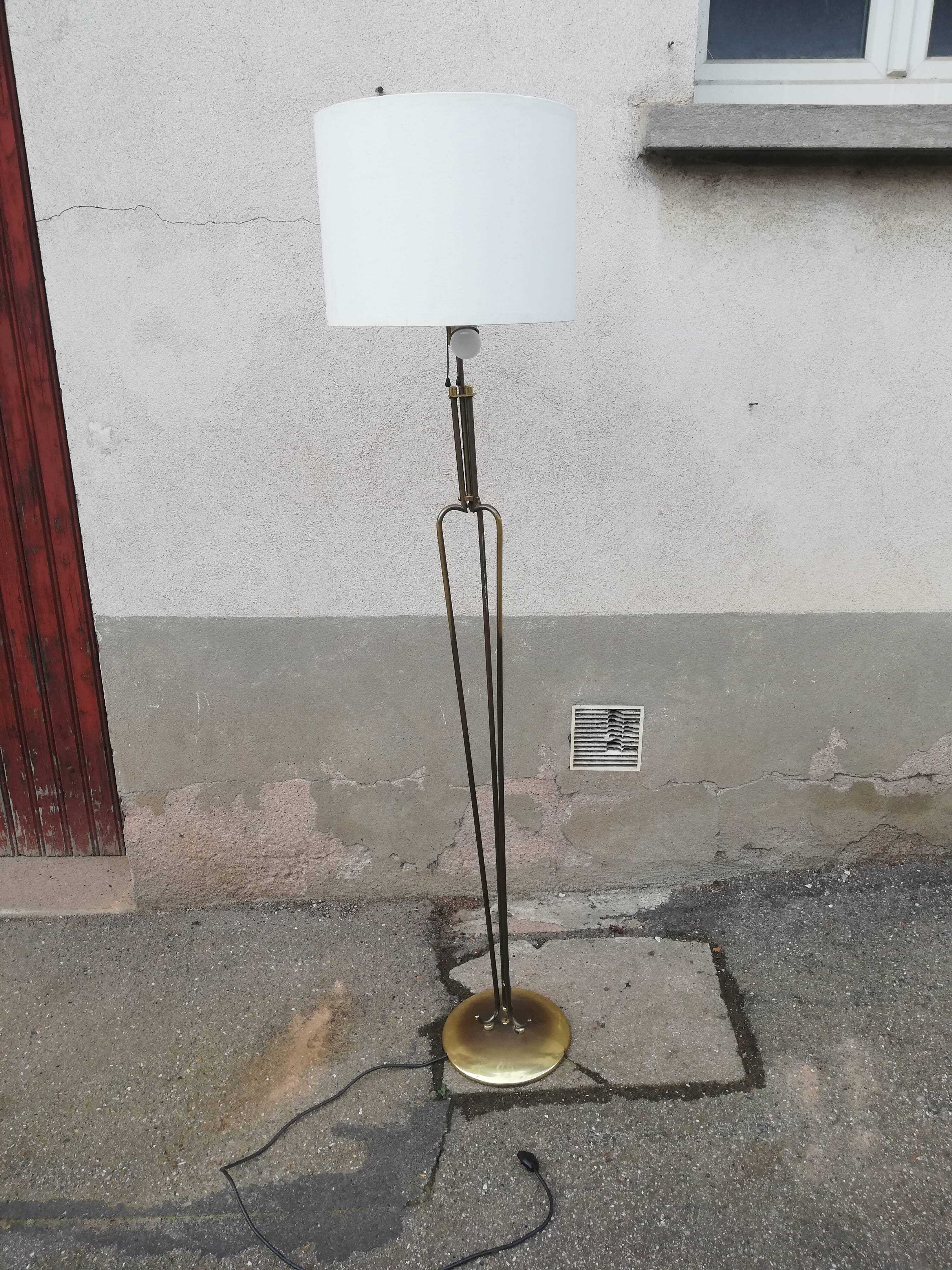 Vintage brass floor lamp