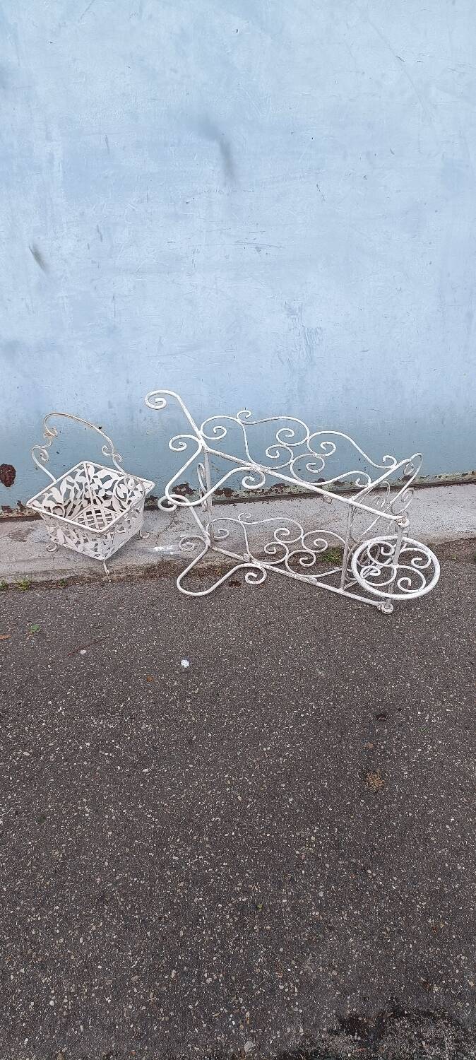 Wrought iron planter 1950