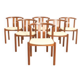 Six chaises en teck de Hans J. Frydendal, Danemark 1970