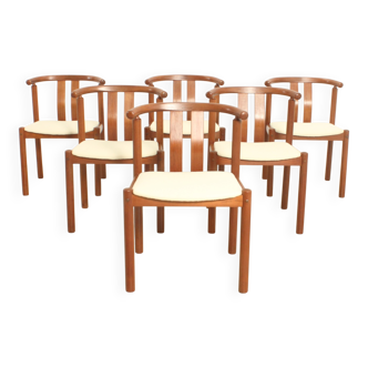 Six teak chairs by Hans J. Frydendal, Denmark 1970