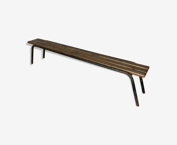Banc ancien en acier et bois
