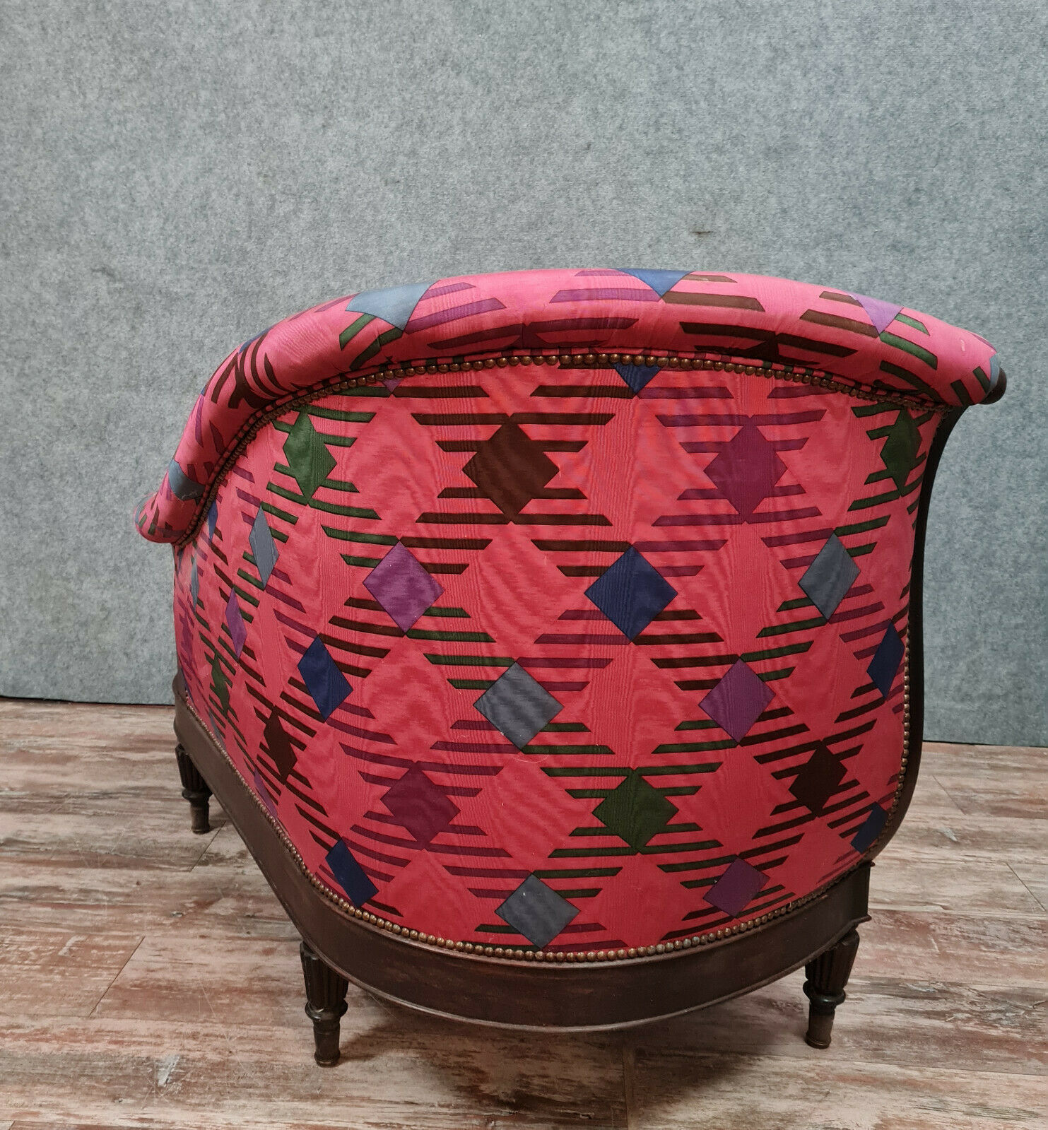 Napoleon iii era recamier bench in mahogany