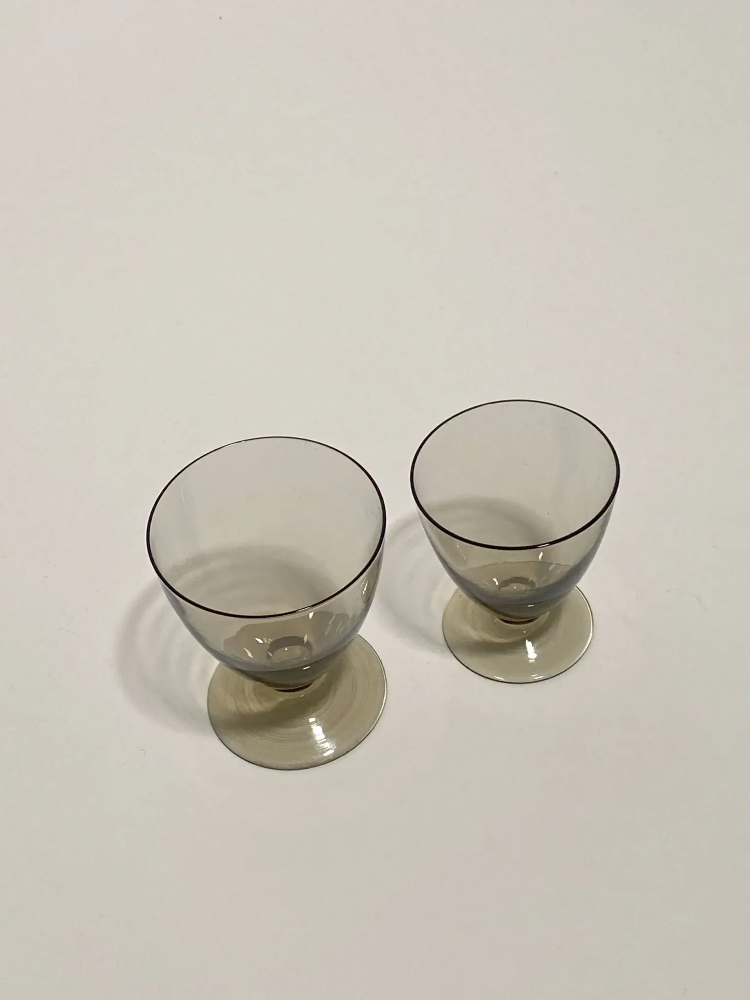 Verres marrons fumés Orrefors