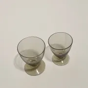 Verres marrons fumés Orrefors