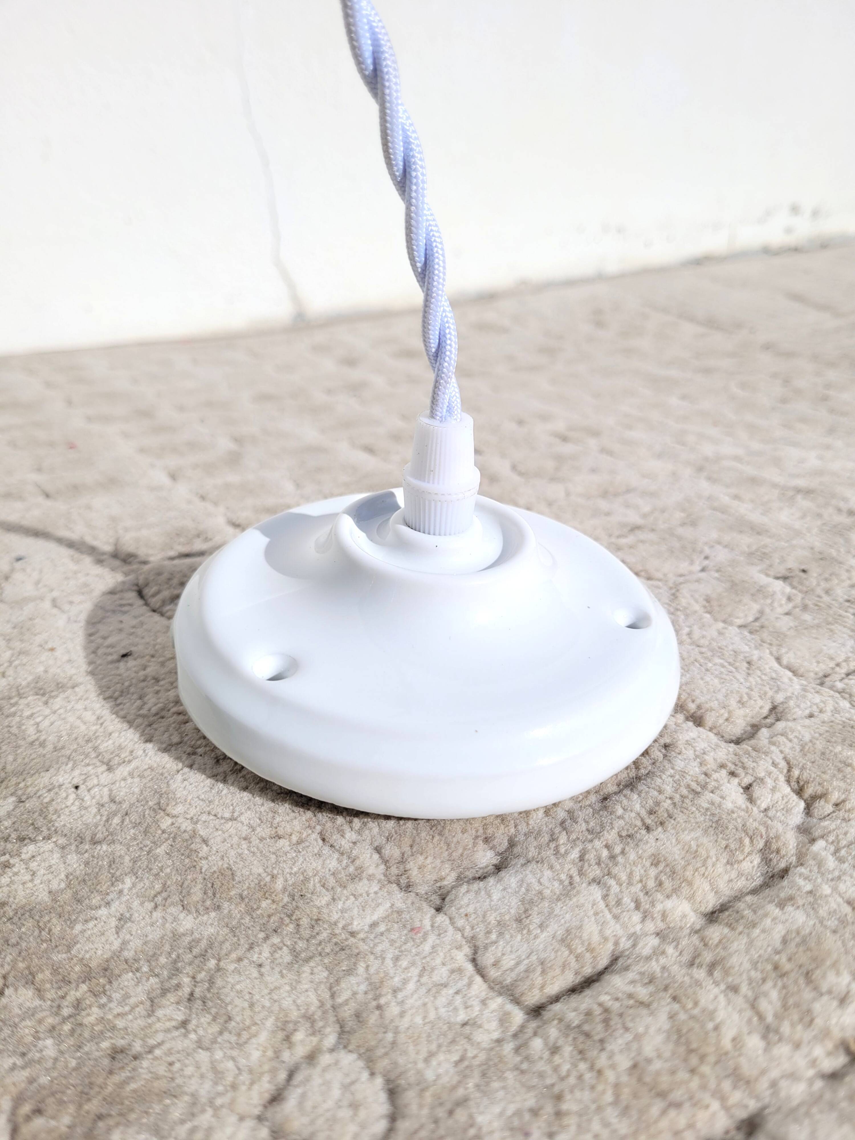 Vintage Clichy porcelain pendant lamp