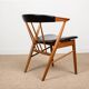 Danish armchairs in teak and skai by Helge Sibast for Sibast 1955.