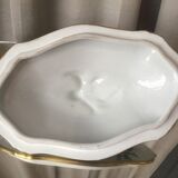Soupière ou légumier en porcelaine peint a la maison le tallec paris france decor floral