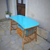 Vintage rattan desk