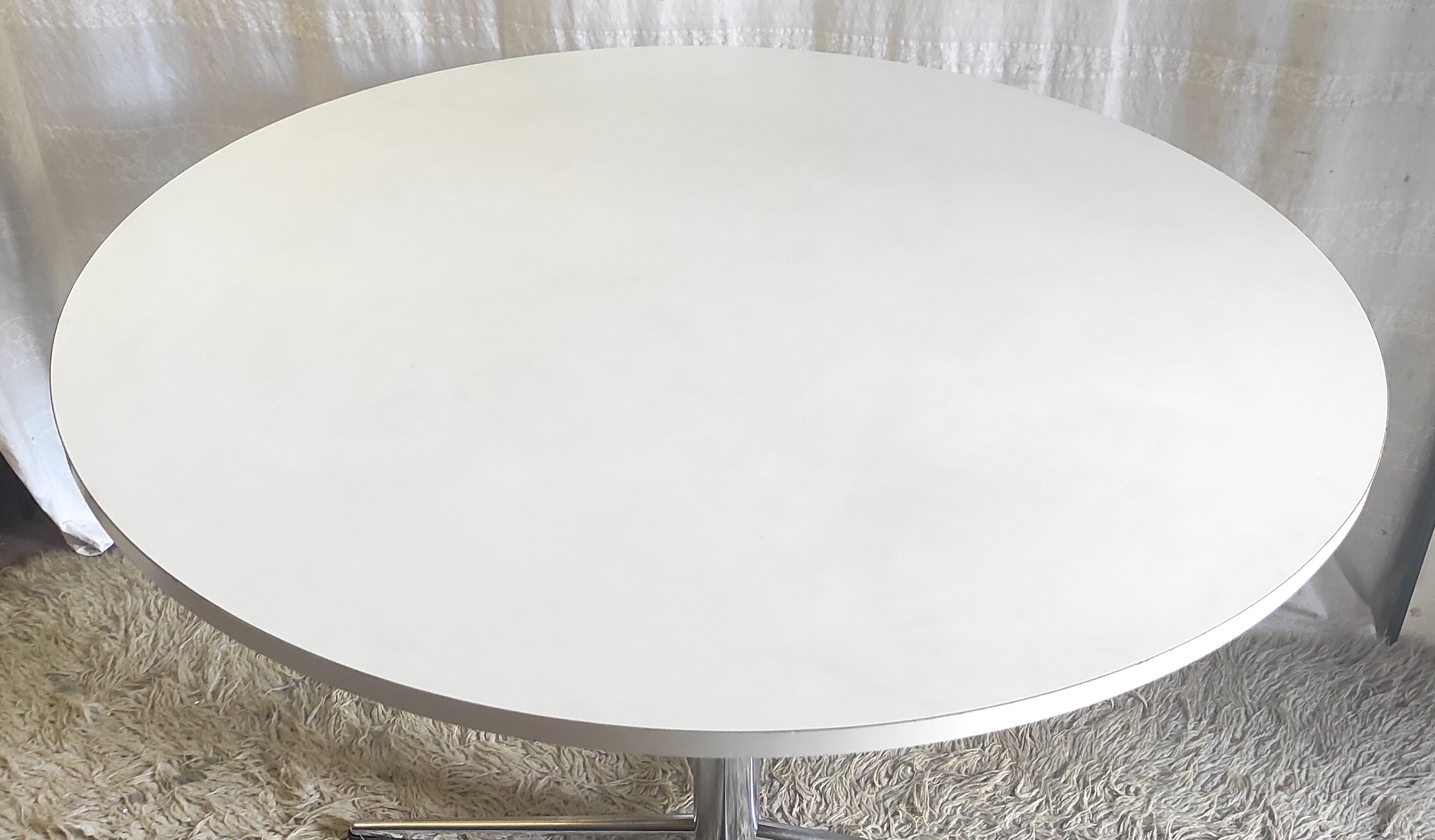 Dining table design chrome metal and formica – 70s