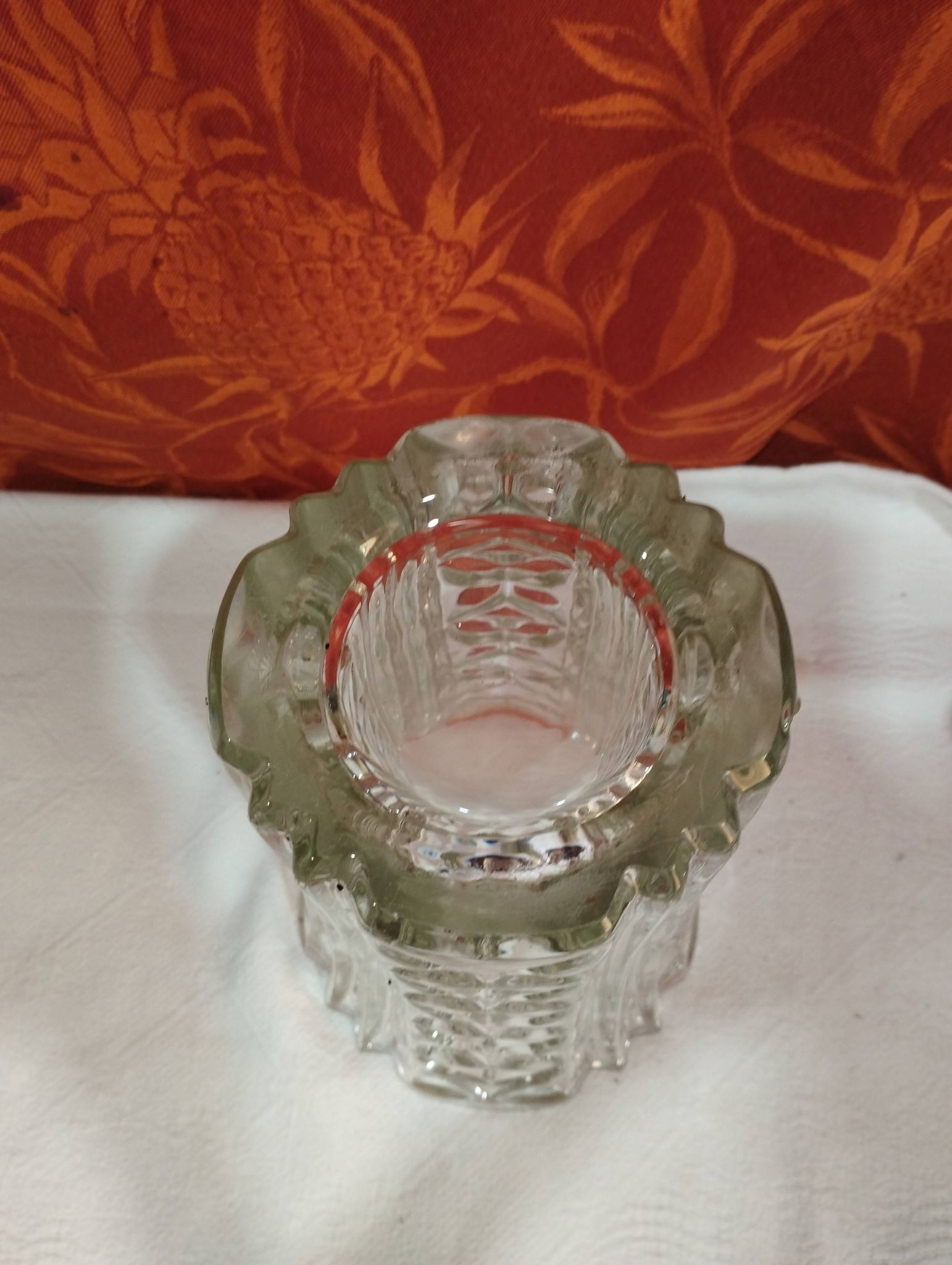 Ancien grand vase en verre haut