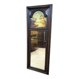 natural wood trumeau with oil painting on panel