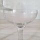 Champagne glasses in blown glass and chiseled decoration