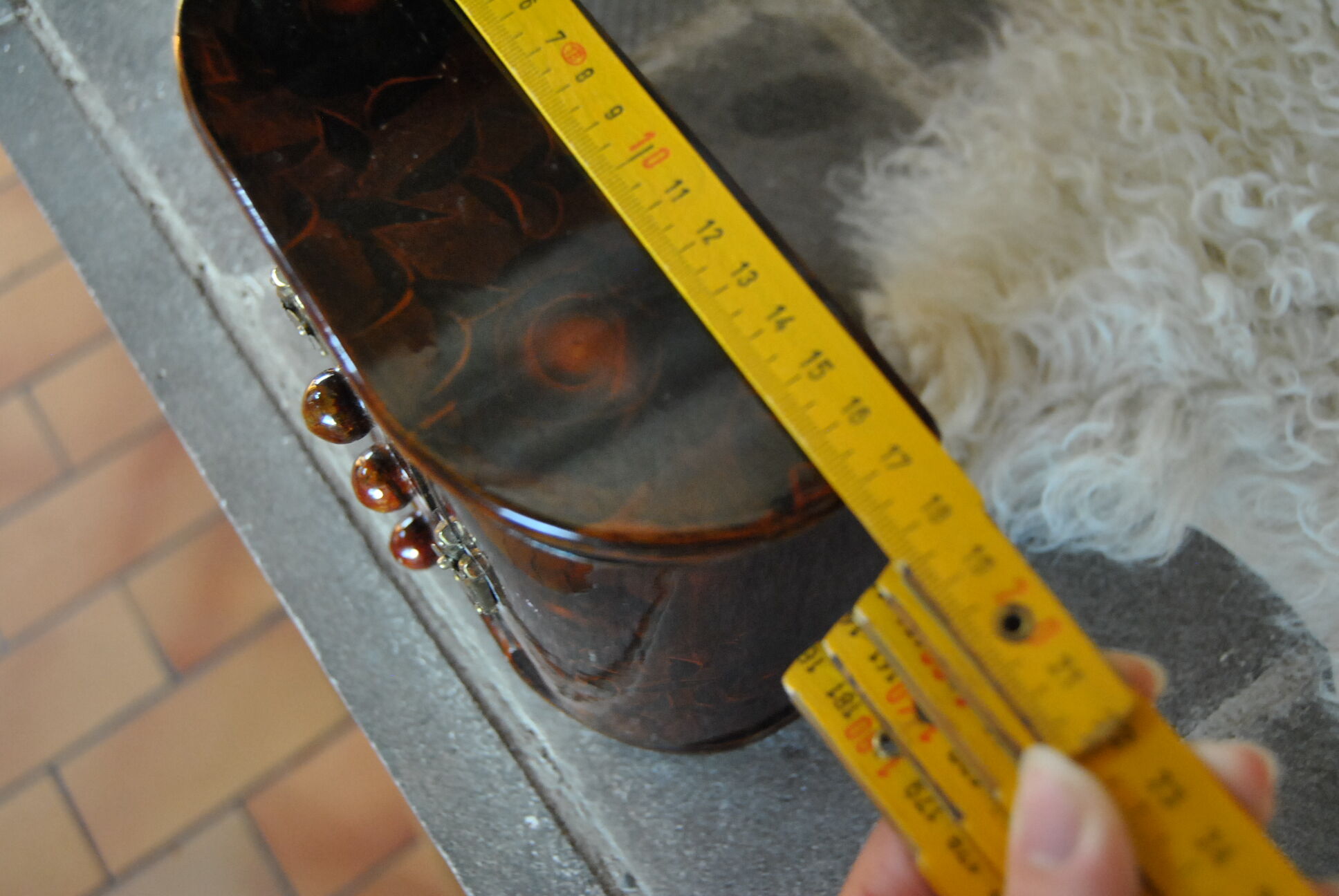 Woodworker's jewelry box mahogany tint 70s/80s