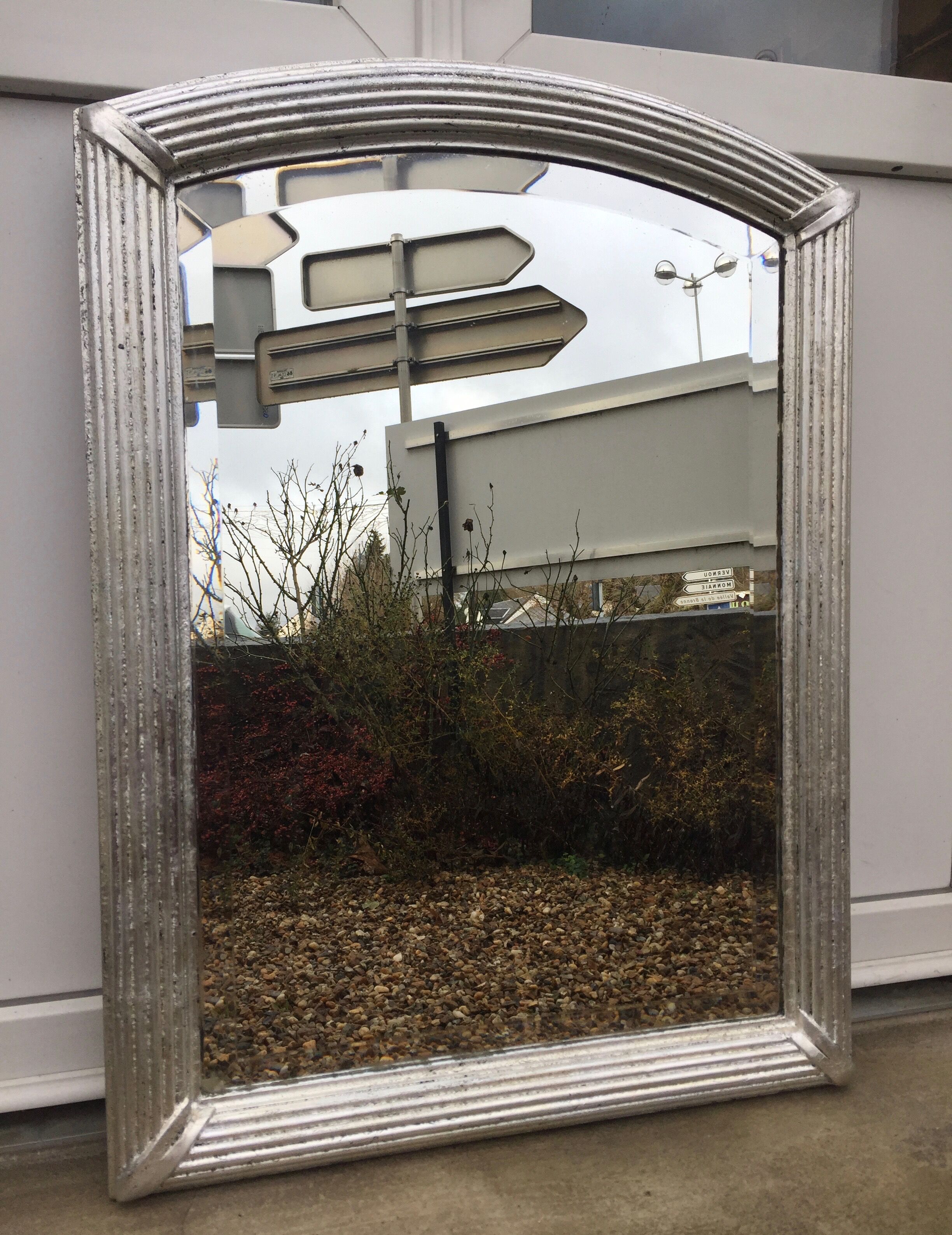 Beveled mirror silver 85 x 60 cm