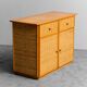 Commode en bois rotin 1970 vintage