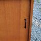 Vintage gold blond oak row 3 sliding doors