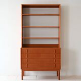 Scandinavian Teak Bookcase with Drawers – Bodafors