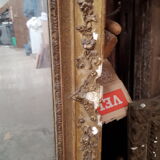 Beautiful old fireplace gilded mirror patina of time 95x152cm