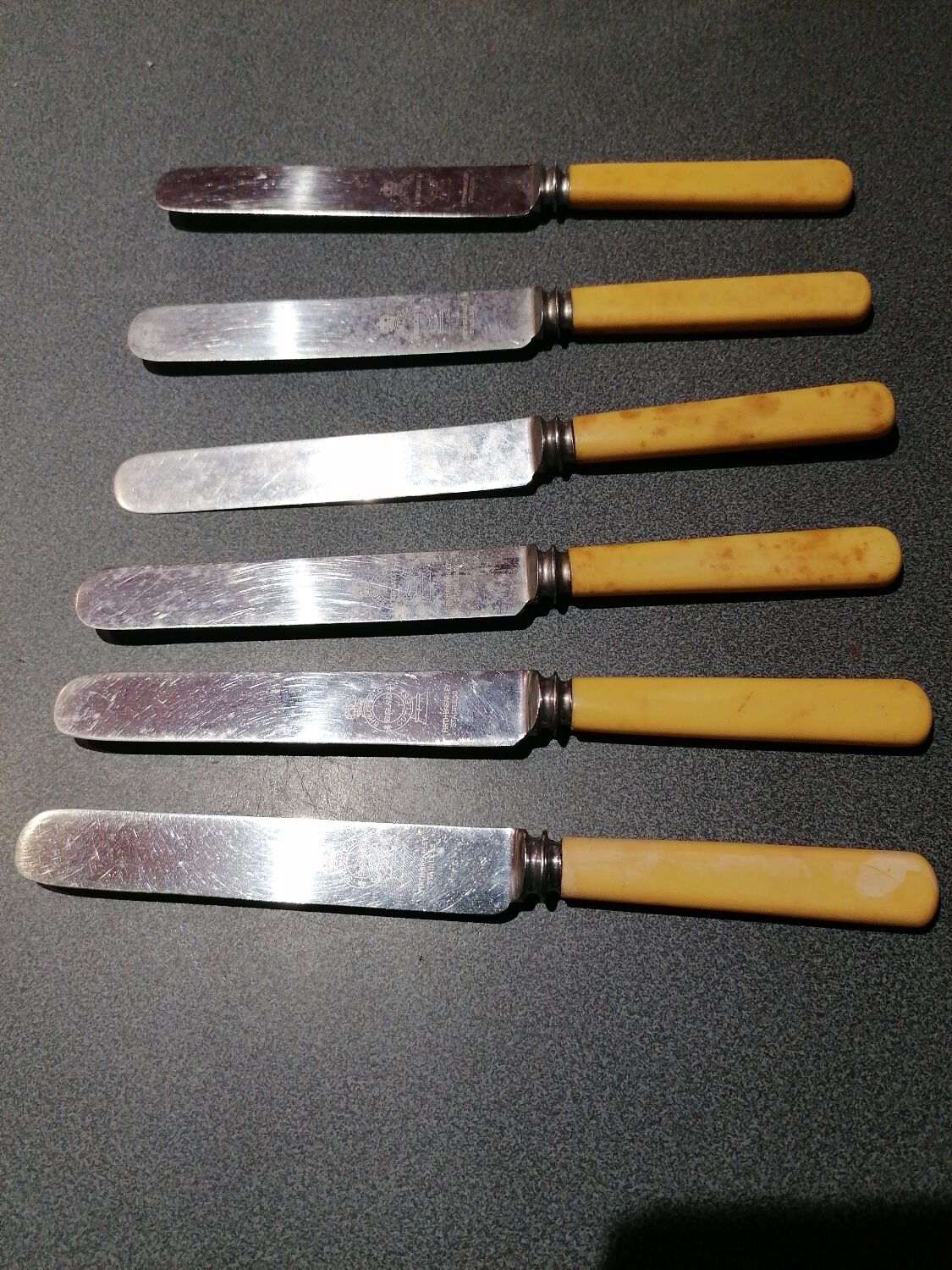 Antique Sheffield English cheese knives
