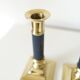 Vintage gilt brass candlesticks, 1970s, set of 2