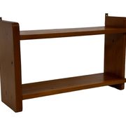 Vintage wooden wall shelve rack in pinewood minimalist design