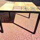 Coffee table in iron with ceramic error, 1970s design.