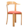 Horn chair upholstered in red and beech