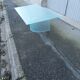 Table basse vintage verre opaque