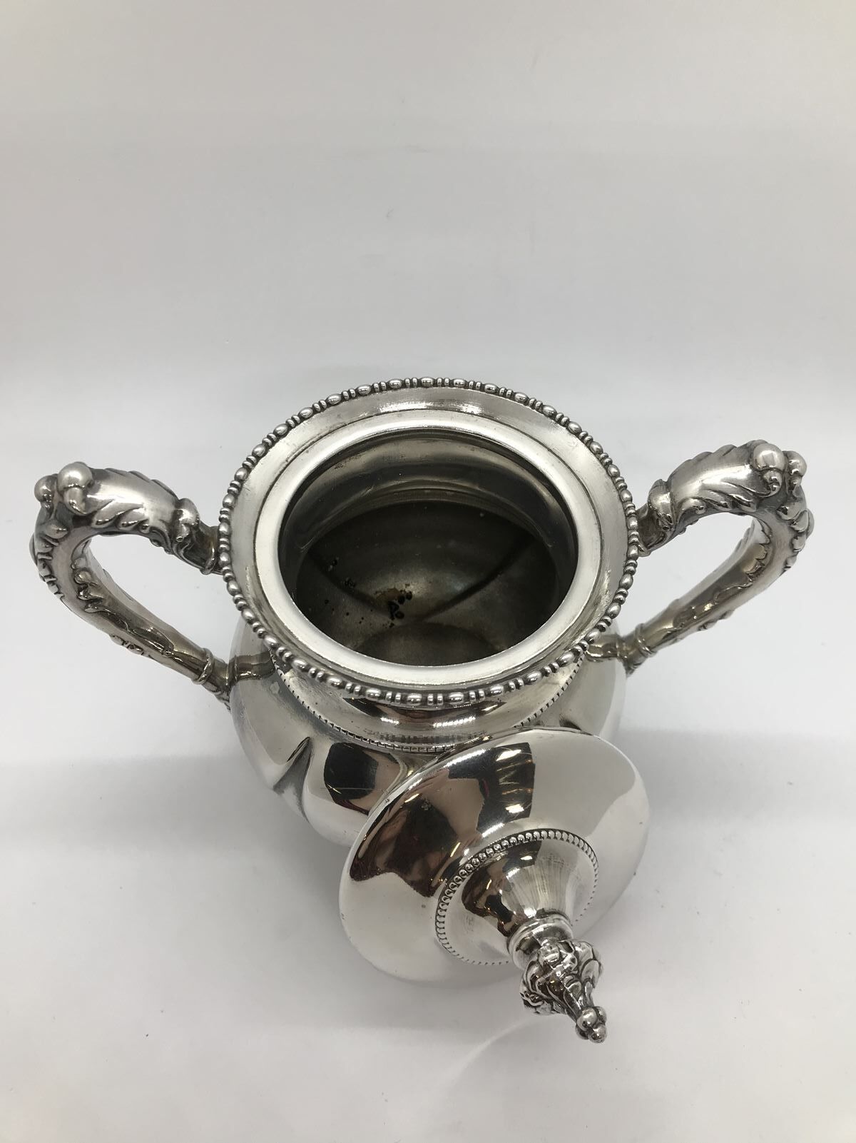 English silver metal sugar pot