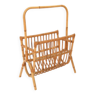 Rattan magazine holder