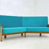 Curved sofa Guillerme and Chambron for Vos Maison, 1960s