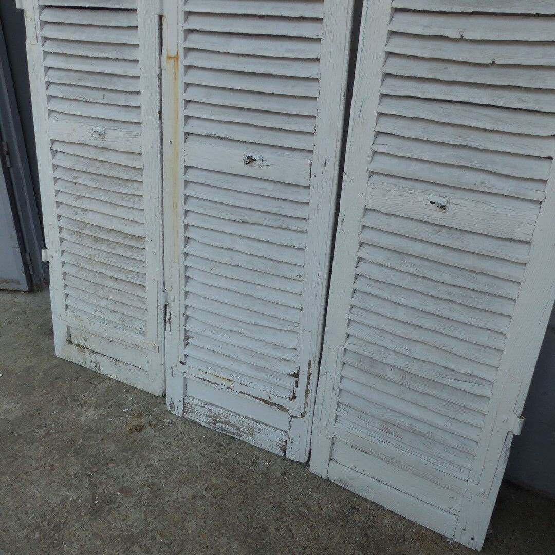 Set of 3 old shutters wooden shutters huteur 268 cm