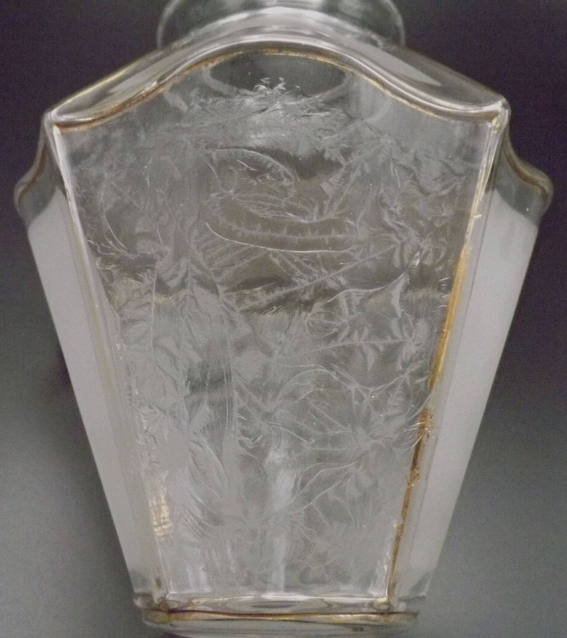 French Art Deco lampshade with floral decoration