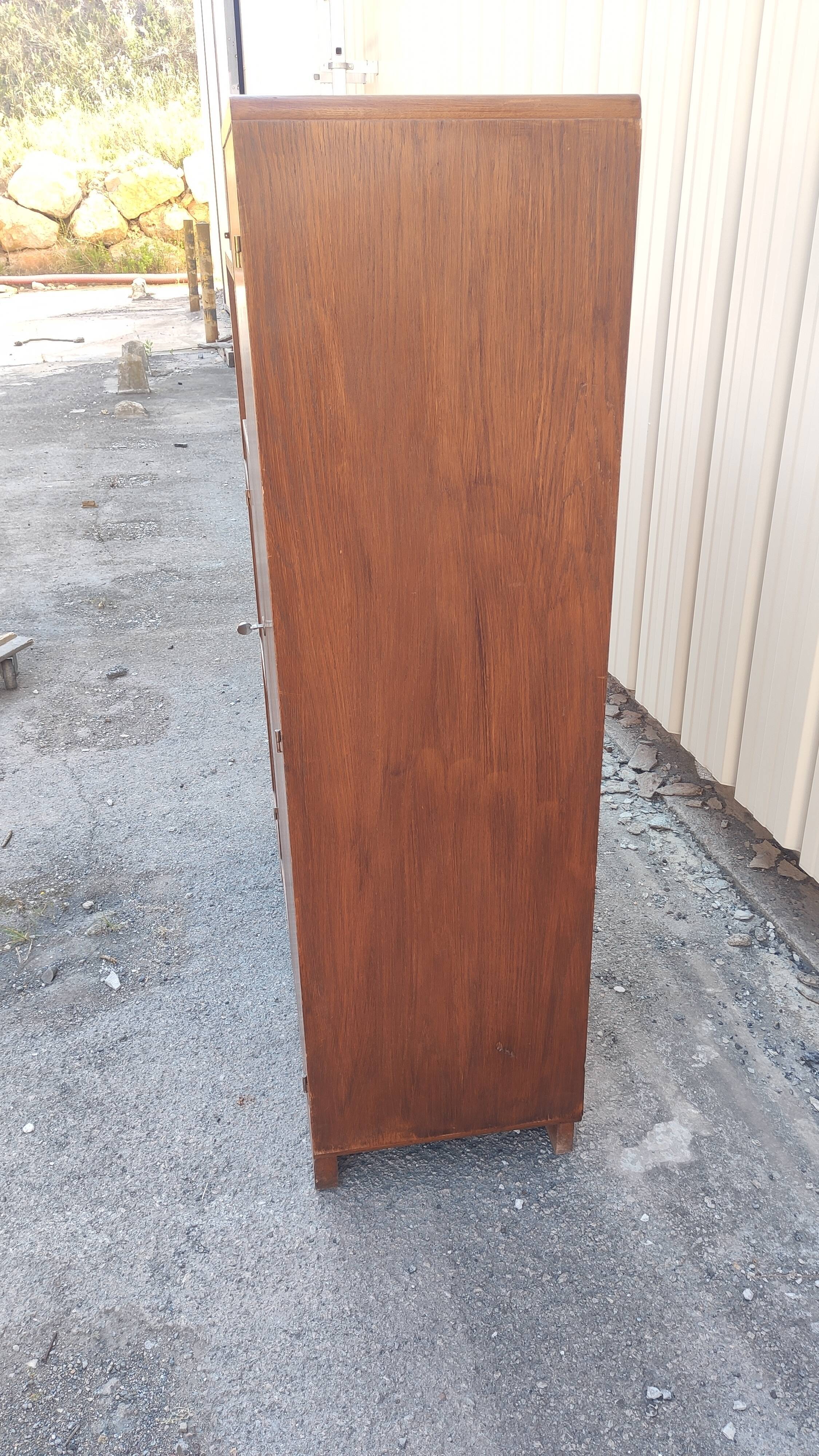 Two-door modernist shelf cabinet, art deco