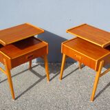Pair of Scandinavian bedside tables
