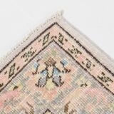 4x8 Pink & Navy Blue Vintage Rug 137x256Cm SK 6302