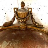 Louis XVI style console in gilded wood 20th century Veined green marble top