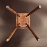 Old solid wood stool - height: 71 cm