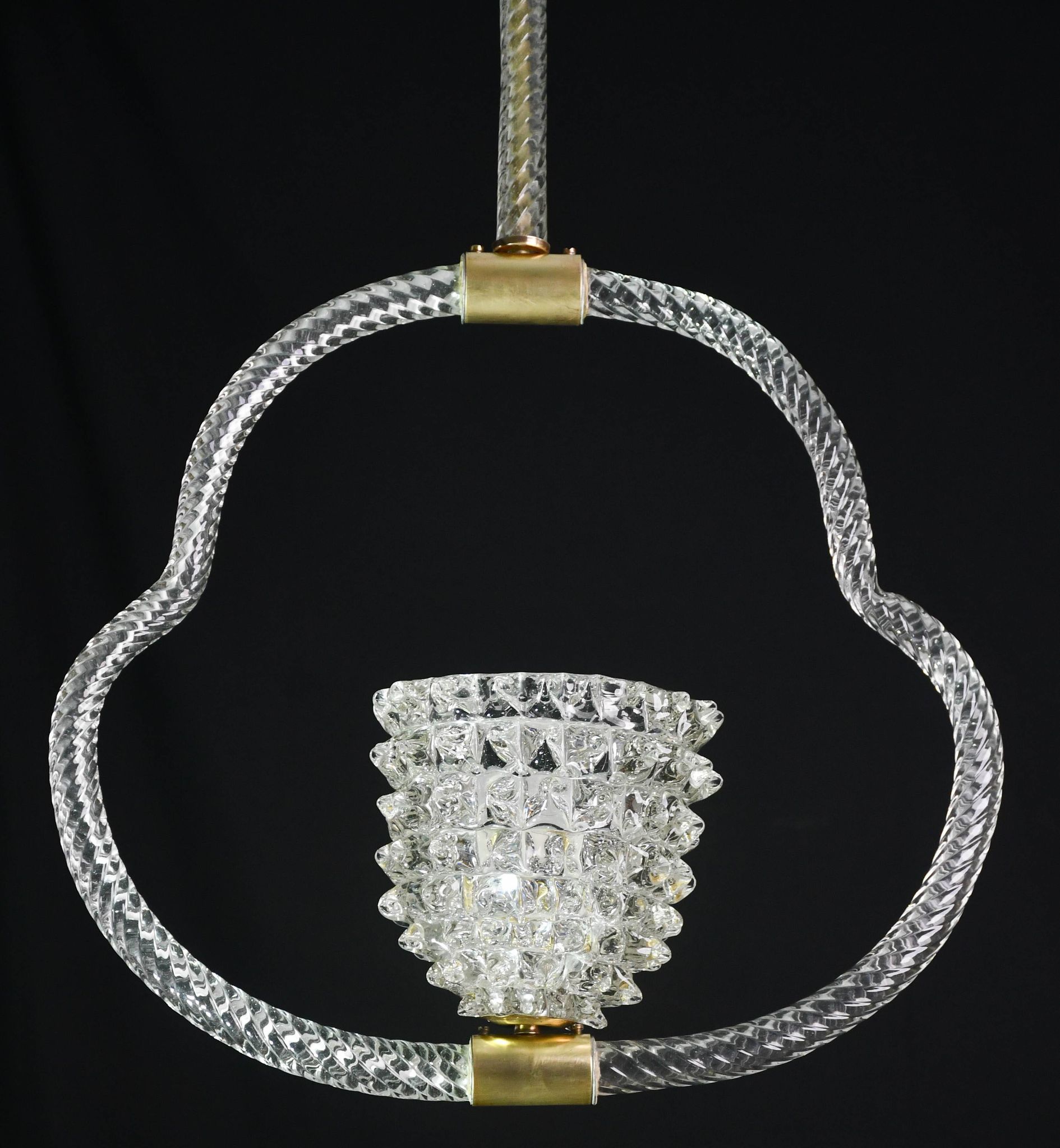 Extraordinary Clear Rostrato Murano Glass Chandelier by Barovier & Toso, 19