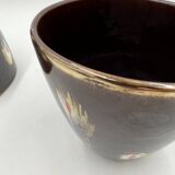 Set of vintage ceramic planters and vases