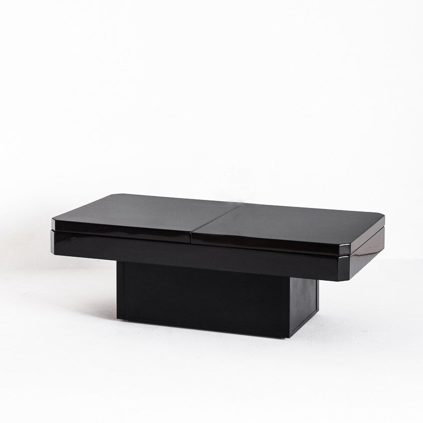 Vintage coffee table with storage, France 1980