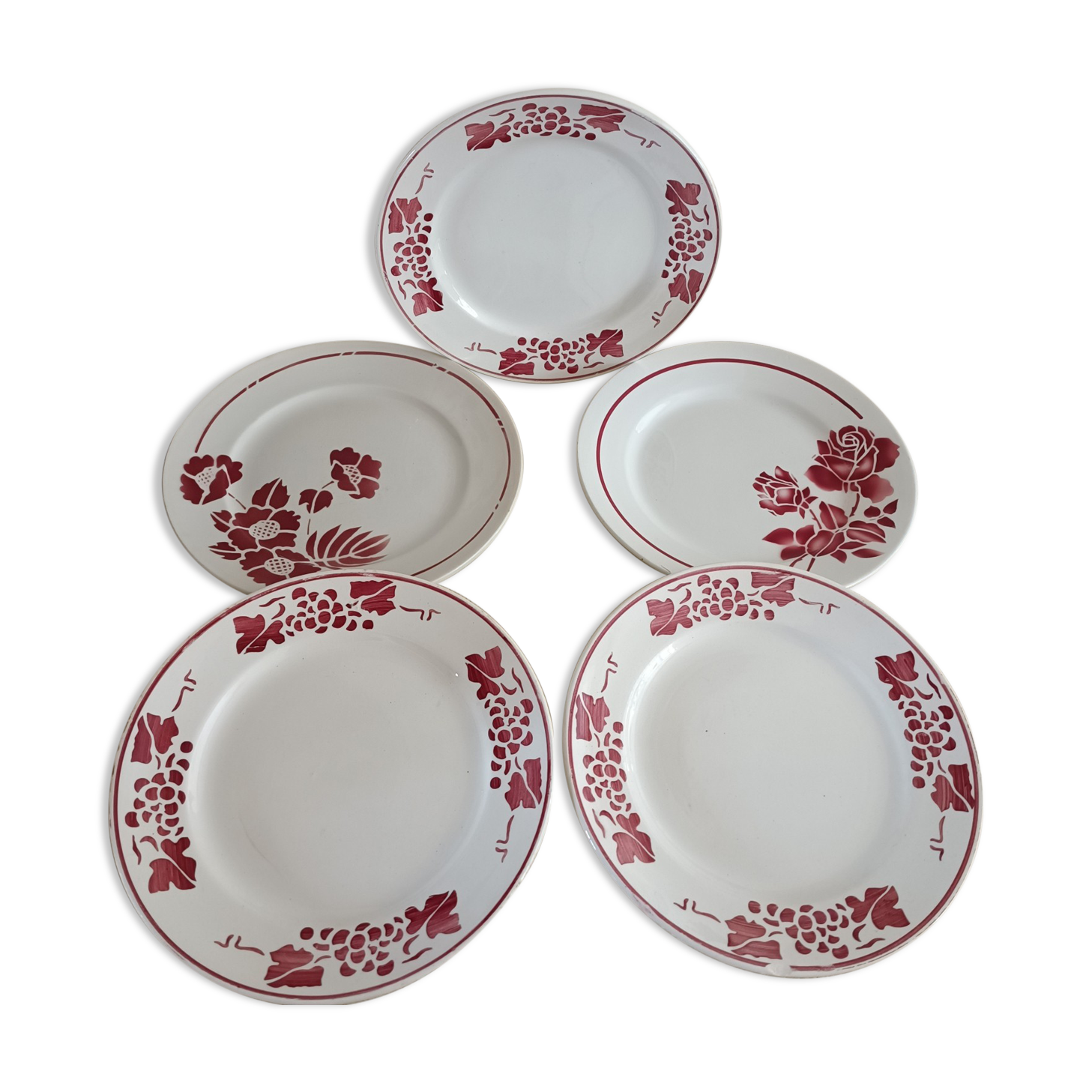 Set of five iron earth plates