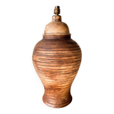 Lampe Jarre 70s en Terre Cuite Artisanale  Wabi-Sabi / Méditerranéen