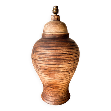 Lampe Jarre 70s en Terre Cuite Artisanale  Wabi-Sabi / Méditerranéen