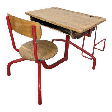 Pupitre écolier vintage – monobloc